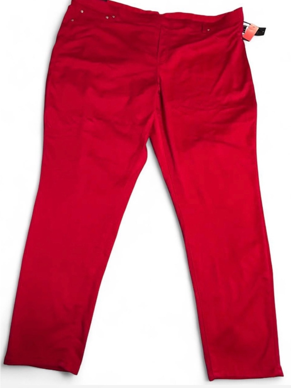 Diane Gilman Bright Red Pull-On Stretch Joggers